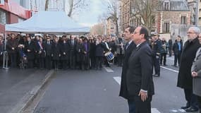 François Hollande a dévoilé une plaque en mémoire de la policière tuée à Montrouge par Amédy Coulibaly.