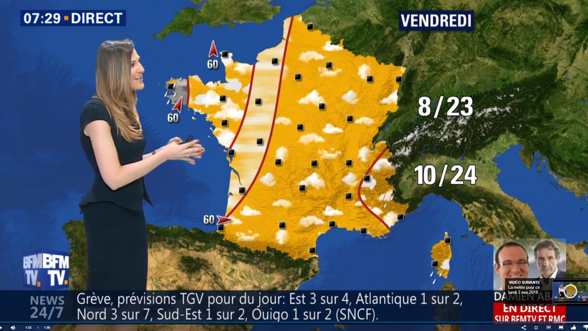 Météo du vendredi 11 mai. Météo du vendredi 11 mai.