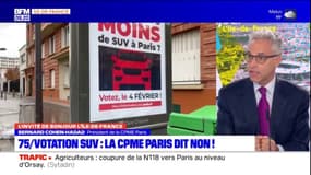La CPME Paris ne souhaite pas plus taxer le stationnement des SUV dans la capitale et juge que la mesure serait "décalée de la réalité quotidienne"