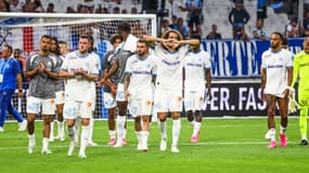 Les Marseillais abattus après leur élimination au 3e tour de qualification retour de la Ligue des champions entre l'OM et le Panathinaïkos (2-1, 3 t.a.b. 5), le 15 août 2023