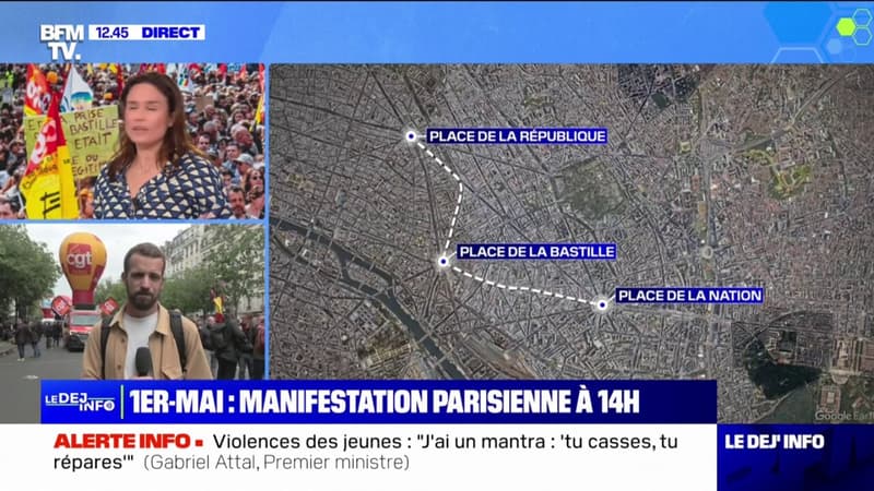 1er-Mai: la manifestation parisienne doit s&#039;élancer à 14 heures depuis place de la République jusqu&#039;à place de la Nation