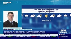 Michel Ruimy (Levy Capital Partners) : Zone euro, PMI composite à 52,3 après 50,3 en janvier - 21/02