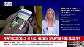 Interdiction des réseaux sociaux aux moins de 15 ans: "Si le gouvernement réécrit ce texte conformément à nos attentes, nous pourrons tout à fait le voter", confie Edwige Diaz, vice-présidente du RN