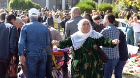 Après une double explosion meurtrière à proximité de la principale gare d'Ankara, samedi 10 octobre 2015.