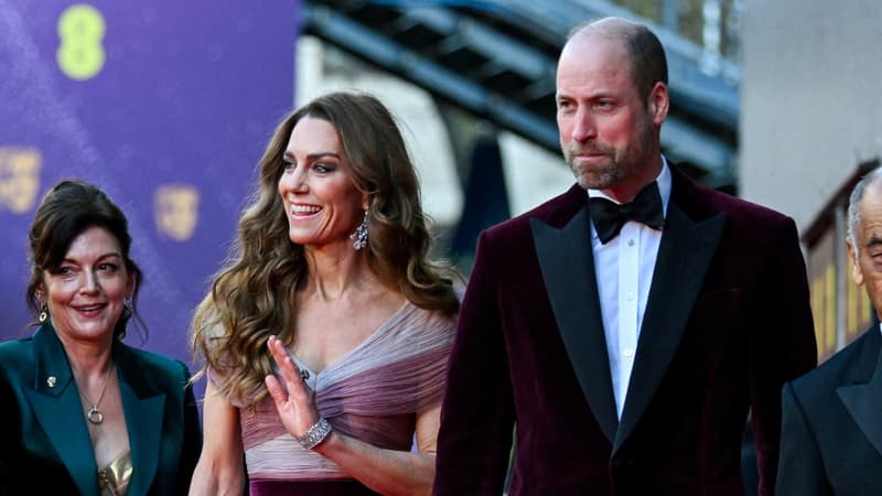 Première apparition du prince William et la princesse Kate aux Bafta après l'arrestation d'Andrew