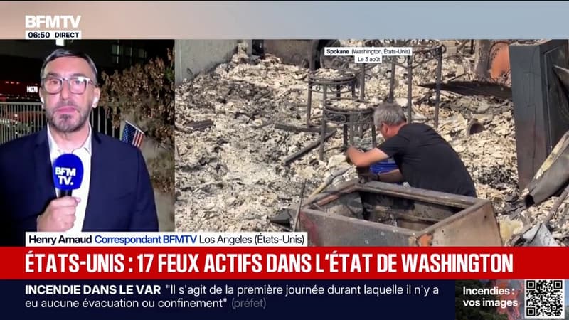 Incendies aux États-Unis: 17 feux actifs dans l'État de Washington, 65.000 personnes évacuées