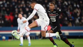 Kylian Mbappé face à Rennes, le 11 février 2022.