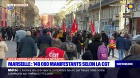 Manifestation du 11 février: 140.000 manifestants à Marseille selon l'intersyndicale, 12.000 selon la préfecture