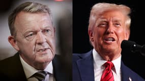 Le ministre danois des Affaires étrangères Lars Løkke Rasmussen et le président américain Donald Trump