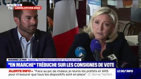 "Tout ça n'a ni queue ni tête" fustige Marine Le Pen sur les consignes de vote de LREM