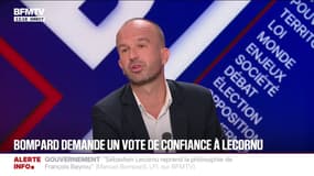"Si monsieur Lecornu nous convie à Matignon avant le vote de confiance, je n'ai pas l'intention d'aller négocier avec lui quoi que ce soit", affirme Manuel Bompard