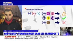 Grève RATP: journée galère pour les usagers à Châtelet
