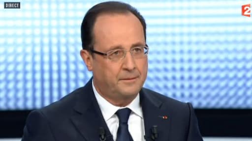 François Hollande, jeudi soir, sur le plateau de France 2.