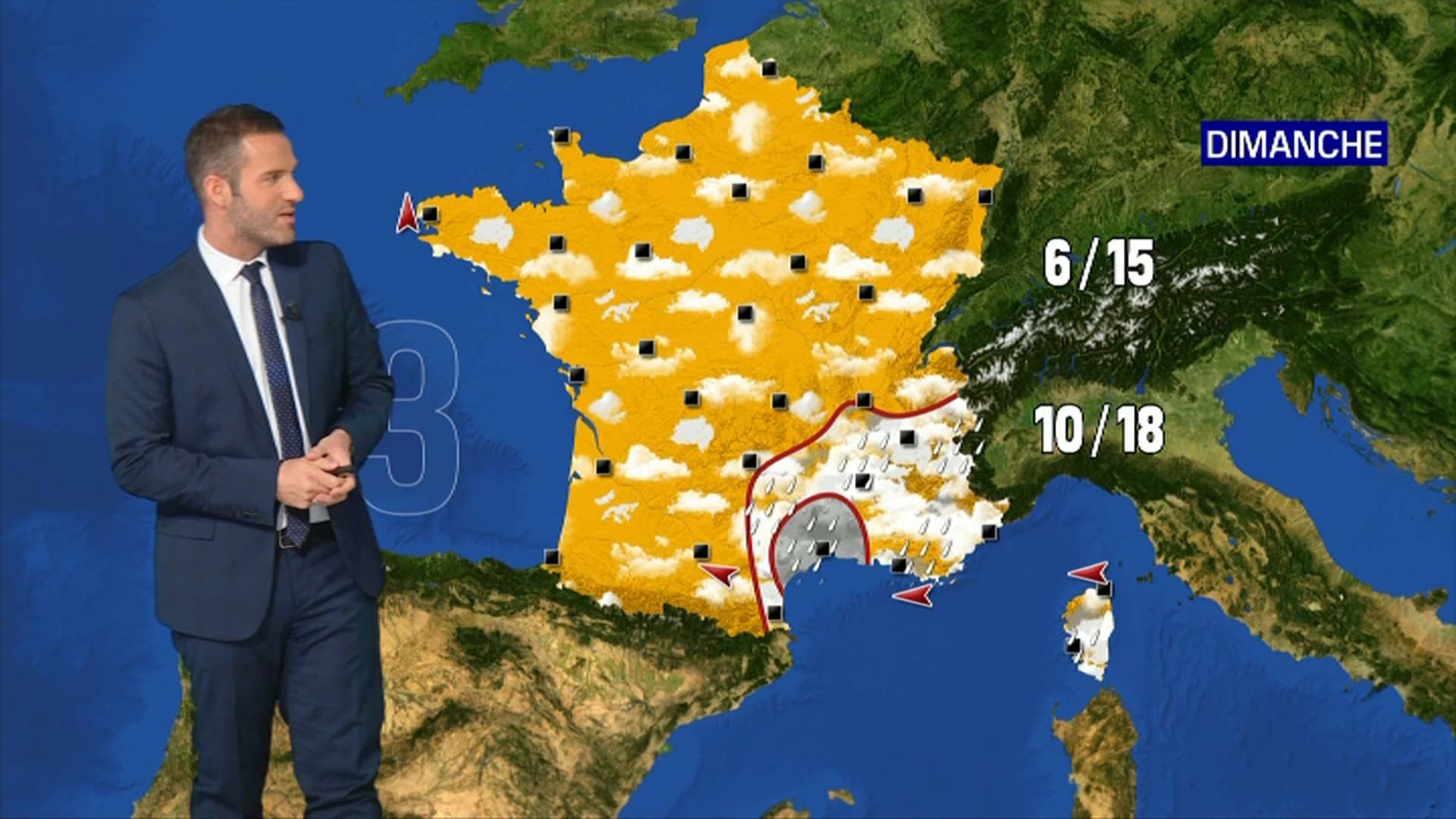 La météo de ce dimanche 13 novembre 2022.
