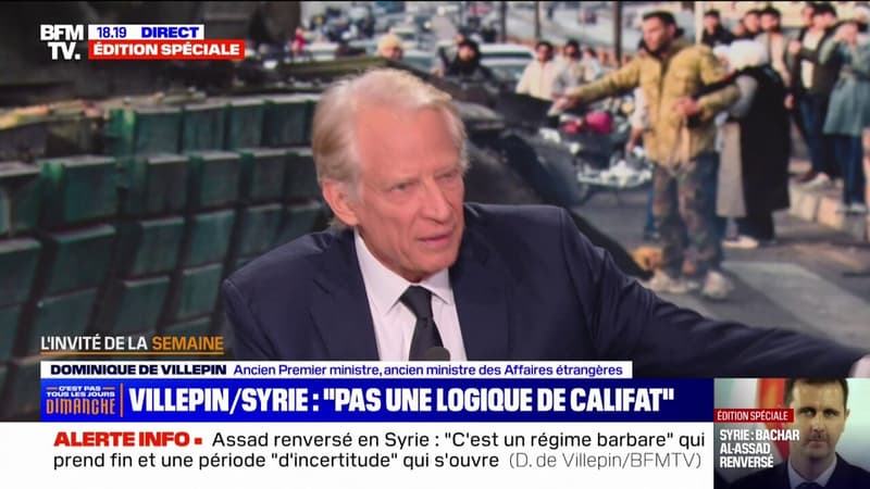 Dominique de Villepin, ancien Premier ministre, sur Al-Jolani: 