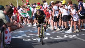 Simon Yates sur la 10e étape du Tour de France, le 14 juillet 2025