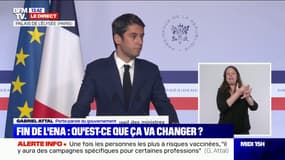 Fin de l'ENA: pour Gabriel Attal, il s'agit de "rendre la haute fonction publique plus efficace, plus attractive"