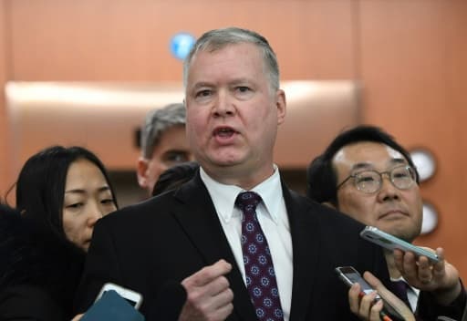 Le représentant spécial des Etats-Unis pour la Corée du Nord Stephen Biegun à Séoul le 21 décembre 2018. Le représentant spécial des Etats-Unis pour la Corée du Nord Stephen Biegun à Séoul le 21 décembre 2018.