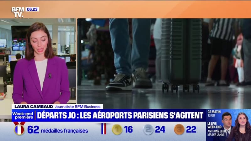 Fin des JO: les aéroports parisiens s'attendent à des départs en masse