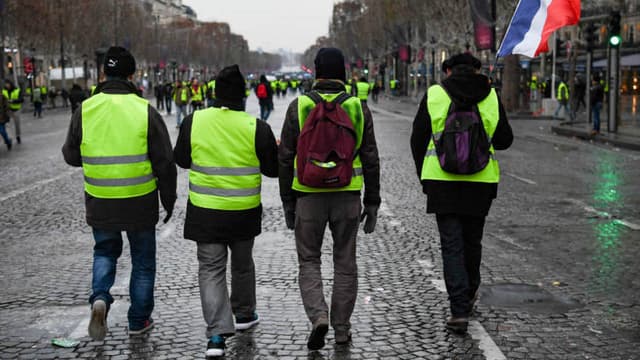 Des gilets jaunes dans Paris (photo d'illustration).