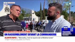 OM: un rassemblement organisé devant la commanderie, une soixantaine de supporters présents