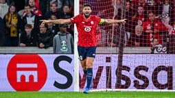 Olivier GIROUD lors de Lille-Brann, le 25/09/2025