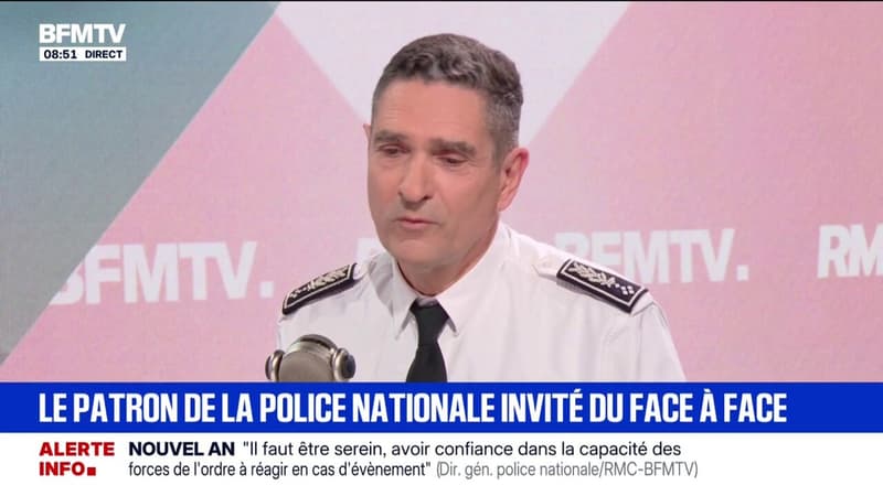 Sécurité pour le Nouvel an: un personnel déployé "extrêmement dévoués et courageux", déclare Louis Laugier, directeur général de la Police nationale