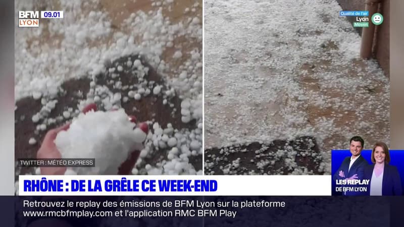 Rhône: un samedi soir sous la grêle