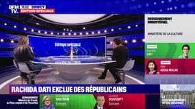 Remaniement: Rachida Dati exclue des Républicains après sa nomination à la Culture