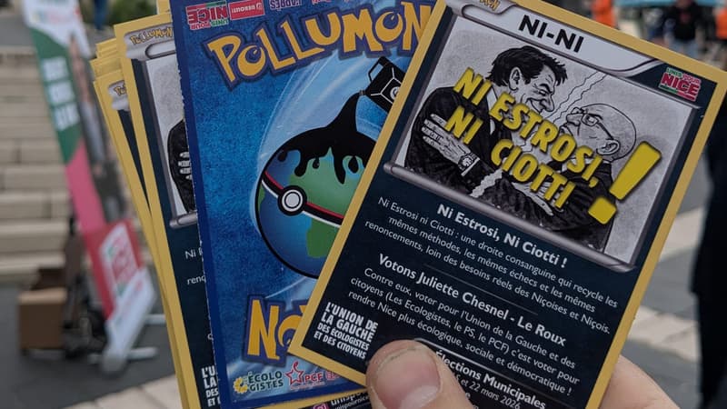 "Cela concerne toutes les générations": à Nice, une candidate aux municipales présente son programme via des cartes Pokémon