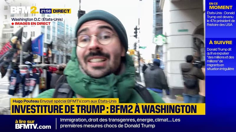 L'attente des supporters de Donald Trump à la Capital One Arena de Washington