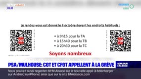 Haut-Rhin: les salariés de PSA à Mulhouse en grève
