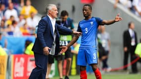 Didier Deschamps et Patrice Evra lors de l'Euro 2016