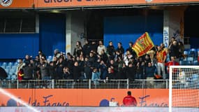 Des supporteurs de Lens à Montpellier, le 8 décembre 2023