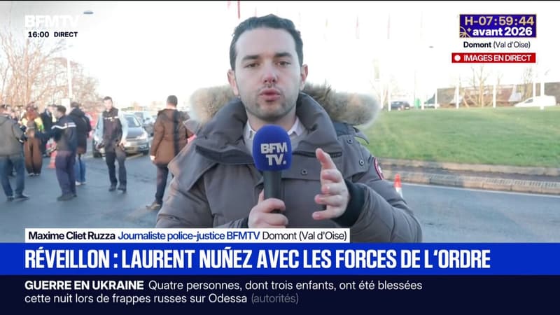 Réveillon: le ministre de l'Intérieur Laurent Nuñez est actuellement en déplacement aux côtés des forces de l'ordre dans le Val-d'Oise