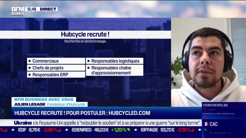 Ça recrute ! Hubcycle : recherche en biotechnologie