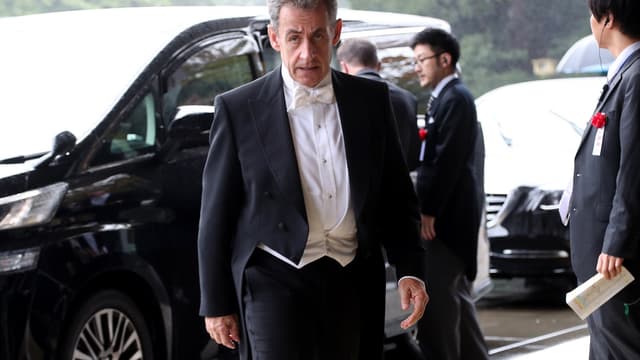 Nicolas Sarkozy lors de sa visite au Japon le 21 octobre 2019
