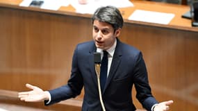 Gabriel Attal le 23 janvier 2024 à l'Assemblée nationale. 
