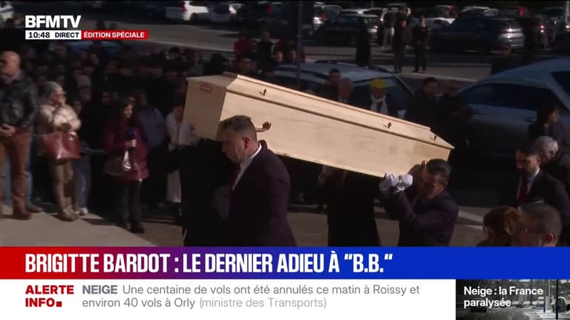 Obsèques de Brigitte Bardot: le cercueil de l'icône est arrivé à l'église de Saint-Tropez