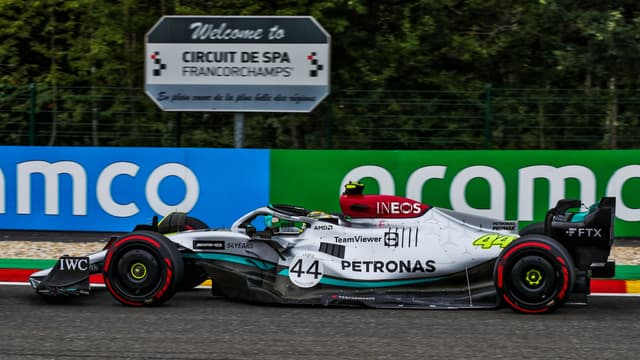 F1: Lewis Hamilton sur le circuit de Spa-Francorchamps, le 27 août 2022