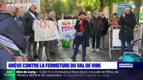 Caen: les parents d'élèves du collège Val-de-Vire manifestent contre sa fermeture 
