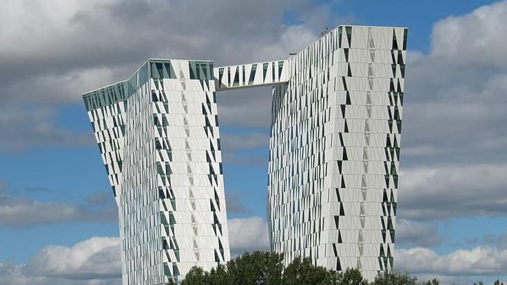 Vue de l'hôtel Bella Sky, à Copenhague