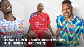 Man United, Juve, Real, Arsenal, Bayern : Des maillots inédits signés Pharrell Williams 