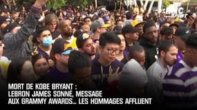Mort de Kobe Bryant : LeBron James sonné, message aux Grammy Awards... Les hommages affluent