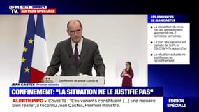 Jean Castex: "Télétravailler partout où c'est possible devient impératif"