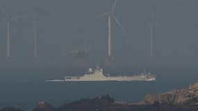 Un navire chinois au large de Taïwan, le 10 avril 2023 