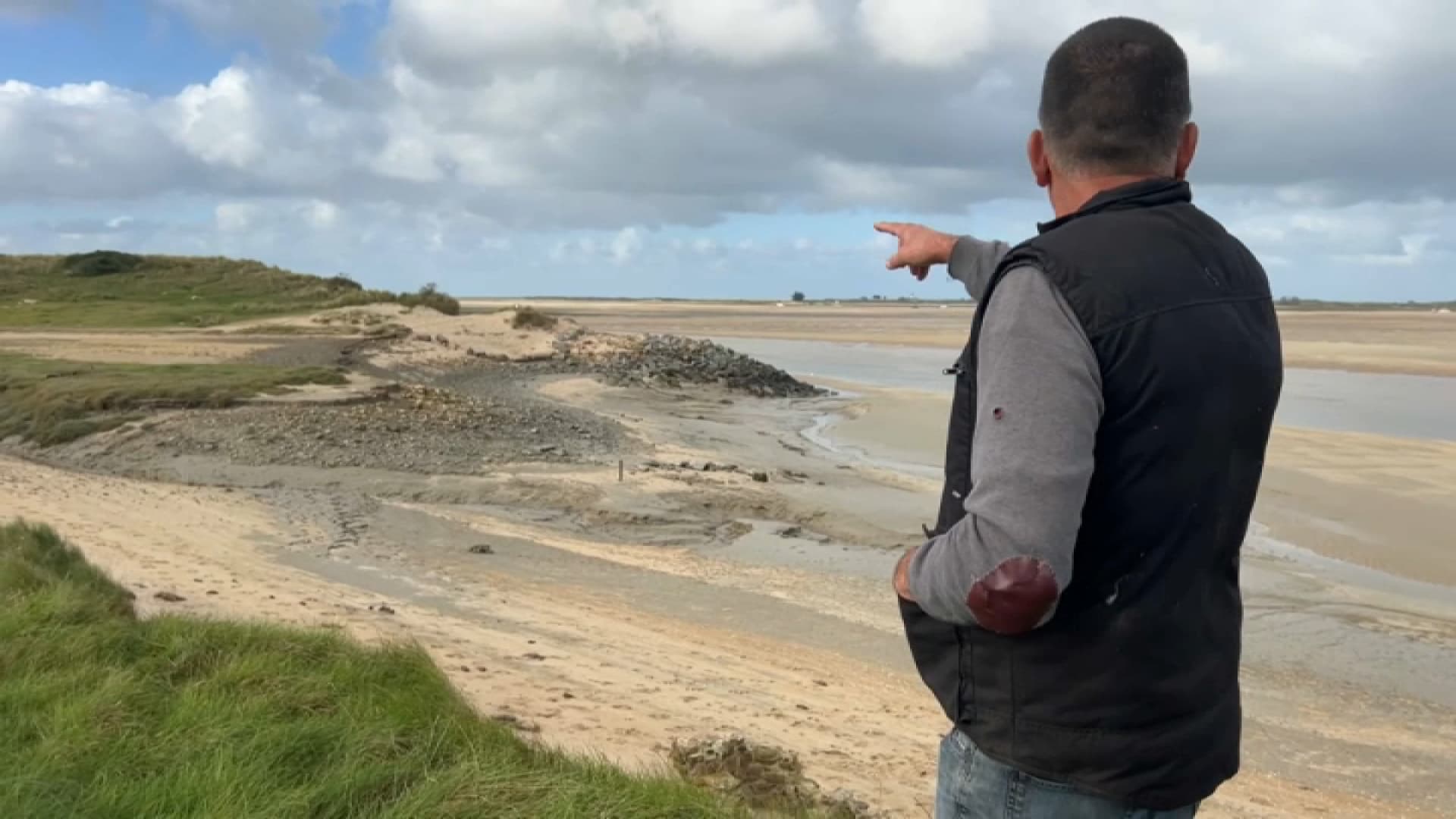 Une parcelle rachetée par l'État en raison du risque d'érosion en Normandie.
