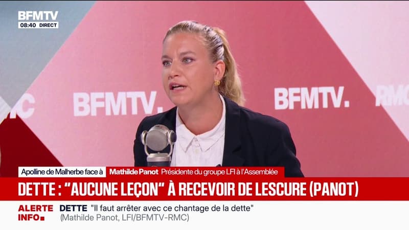"Nous n'avons aucune leçon à recevoir de quelqu'un qui a fait 1.200 milliards de dette": Mathilde Panot répond à Roland Lescure
