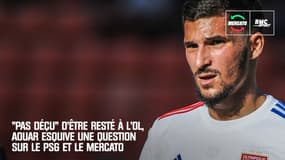 Mercato : "Pas déçu" d'être resté à l'OL, Aouar esquive une question sur l'intérêt du PSG