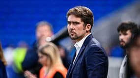 Jocelyn Prêcheur sur le banc du PSG, en mai 2024.